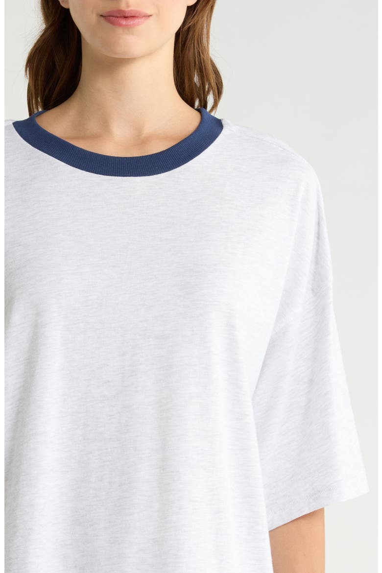 Tackle Heather Oversize Cotton T-Shirt, Alternate, color, WHITE HEATHER GREY