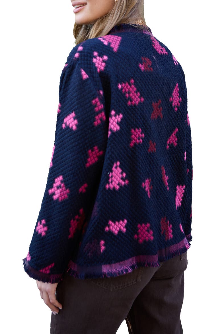 Fringe Trim Jacket, Alternate, color, BLUE MULTI