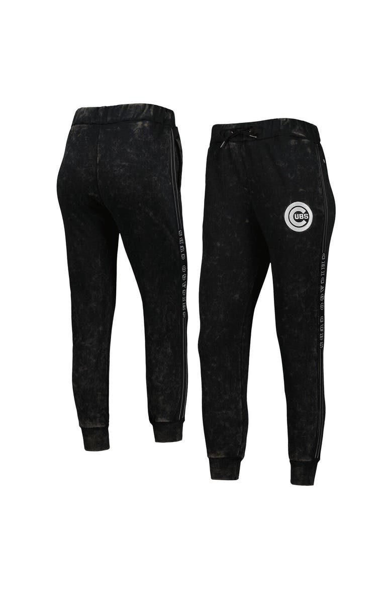 Women's The Wild Collective Black Chicago Cubs Marble Jogger Pants, Main, color, Black