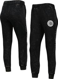 THE WILD COLLECTIVE Women's The Wild Collective Black Chicago Cubs Marble Jogger Pants
