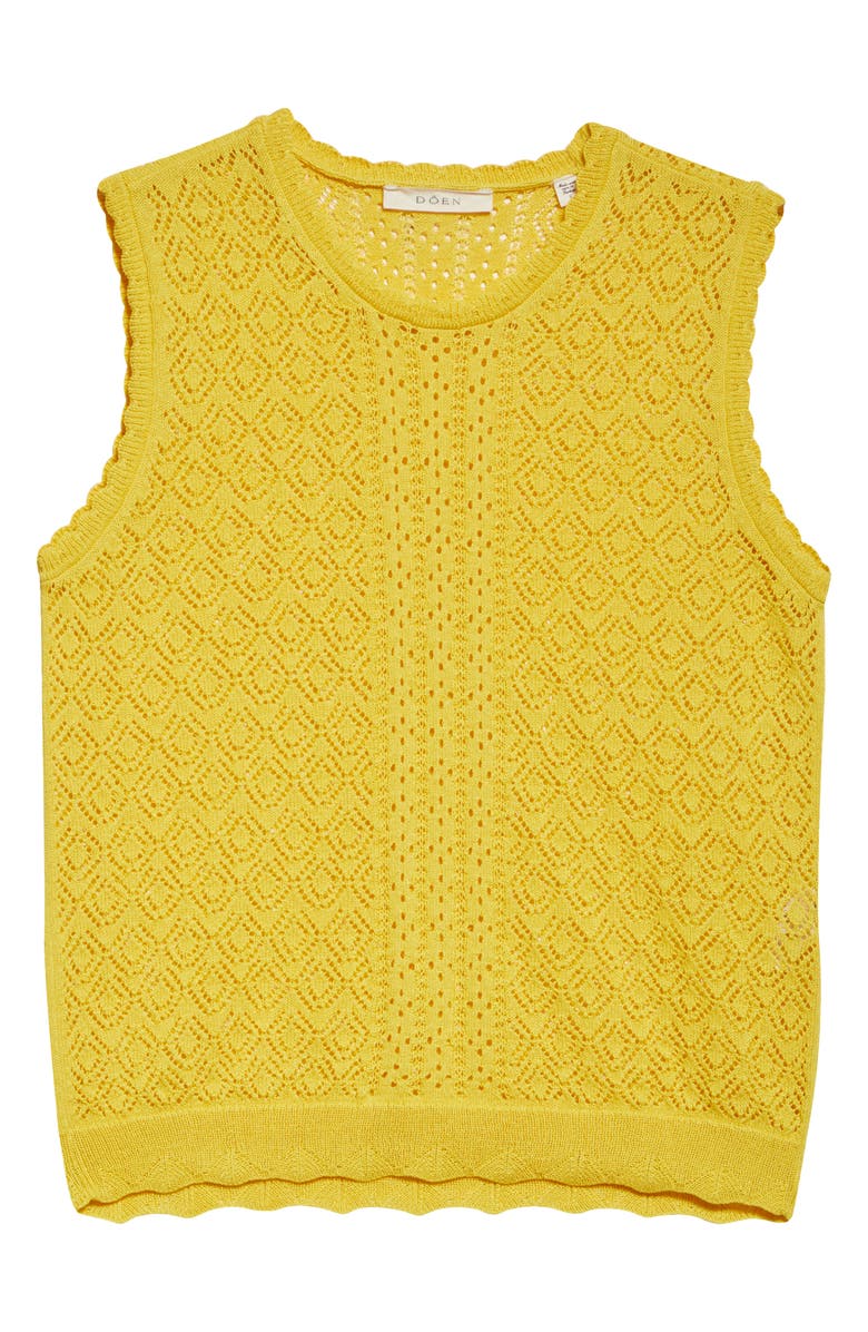 DÔEN Lea Pointelle Sweater Vest, Alternate, color, Citrus