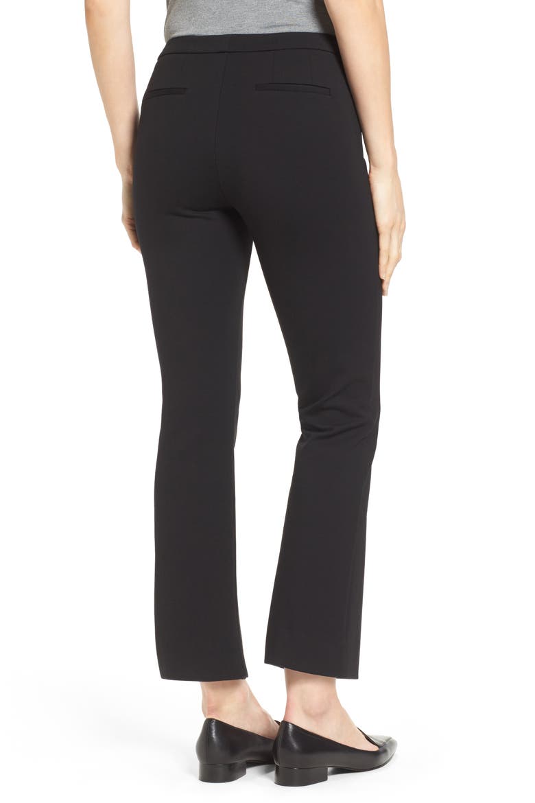 Kick Flare Knit Ankle Pants, Alternate, color, BLACK