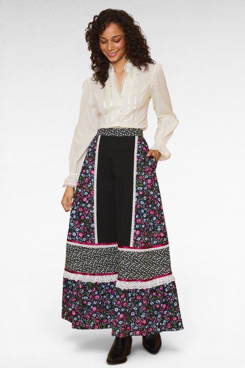 Melissa Vintage Style Cotton Maxi Skirt, ModCloth x Gunne Sax