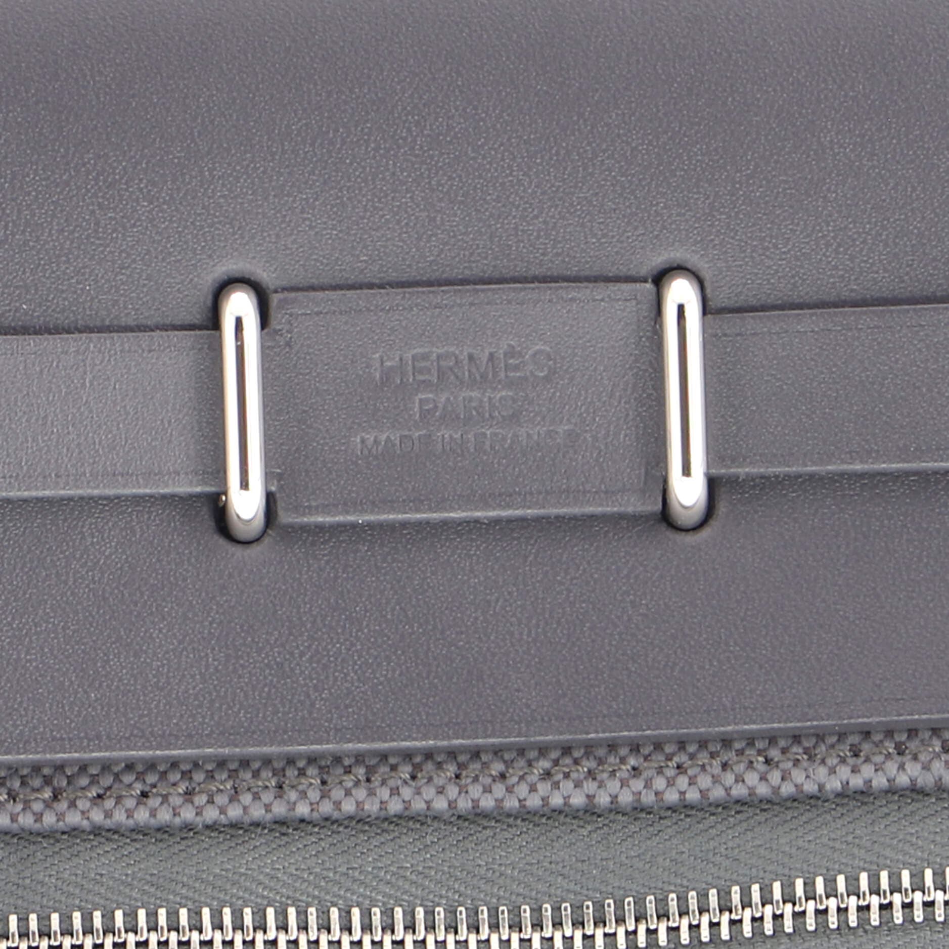 Herbag Zip Toile and Leather 20, Alternate, color, Grey