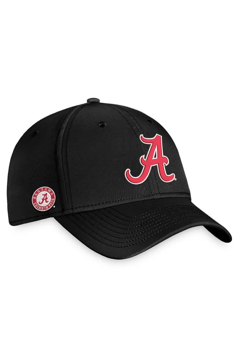 Men's Top of the World Black Alabama Crimson Tide Reflex Logo Flex Hat, Alternate, color, Black