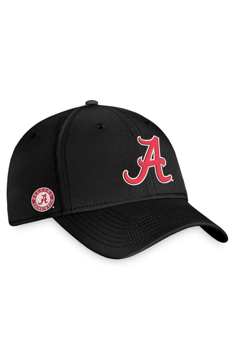 TOP OF THE WORLD Men's Top of the World Black Alabama Crimson Tide Reflex Logo Flex Hat, Alternate, color, 