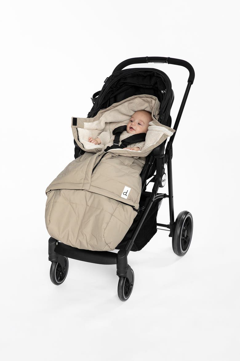 Quilted Evolutive Footmuff for Car Seats and Strollers, Alternate, color, Taupe