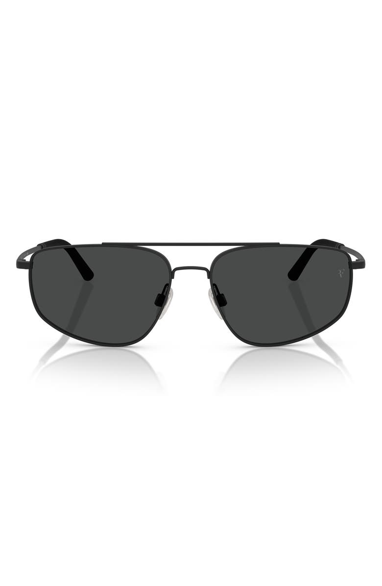Oliver Peoples 59mm Pilot Sunglasses, Main, color, Matte Black/ Dark Slate