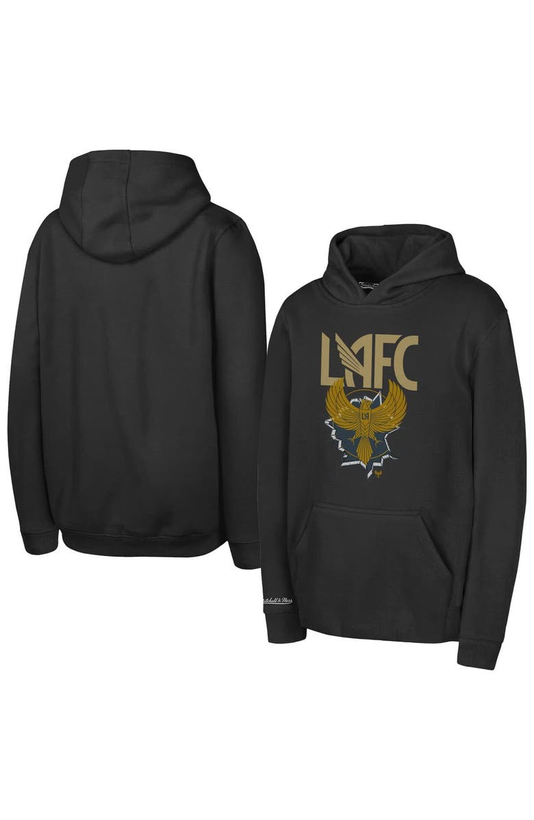 Mitchell & Ness Youth Mitchell & Ness  Black LAFC Mascot Break Out Pullover Hoodie, Main, color, 