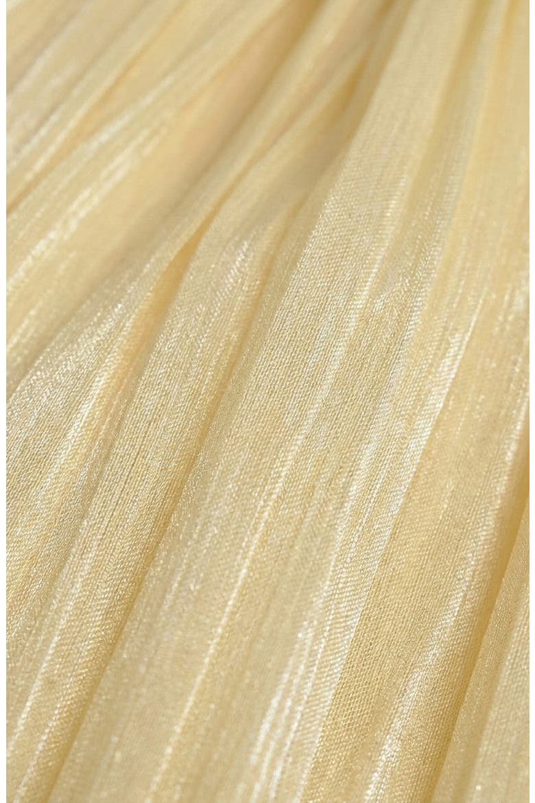 Halter Neck Ruffle Layer Waist Tie Maxi Dress, Alternate, color, Yellow