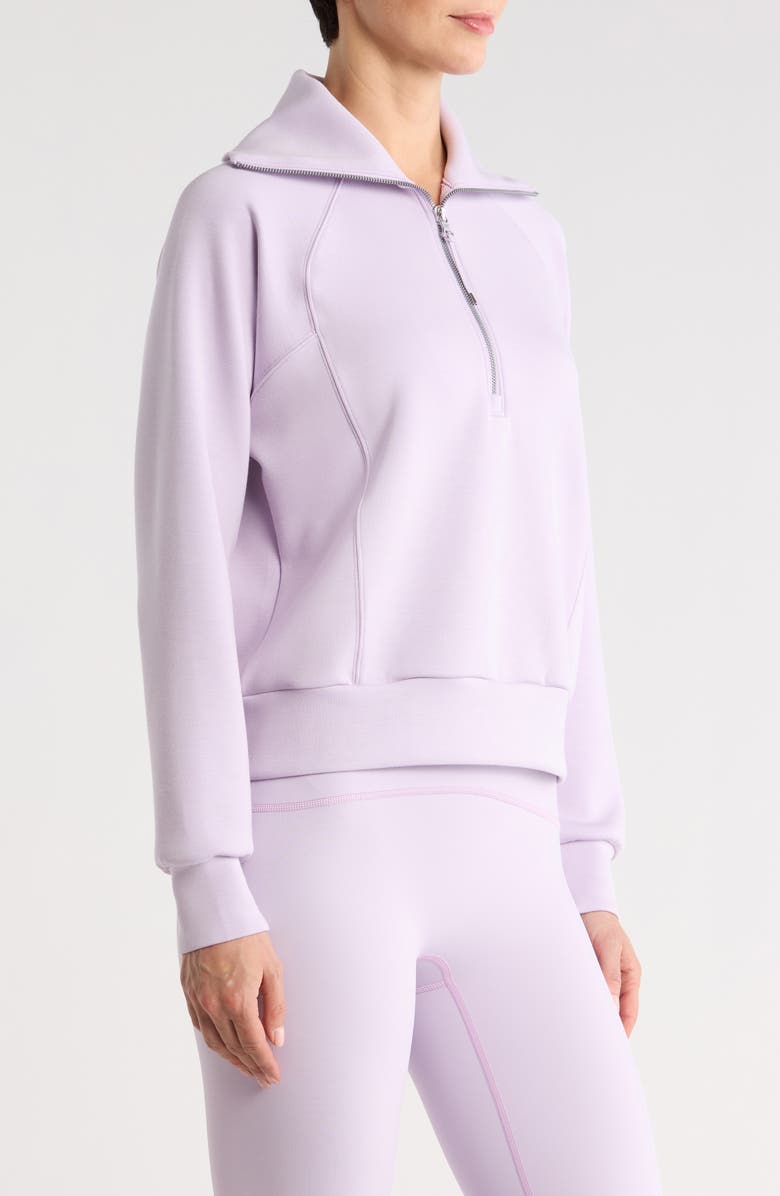 SPANX<sup>®</sup> AirEssentials Half Zip Sweatshirt, Alternate, color, Verbena