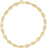 Bony Levy 14K Gold Textured Disc Bead Chain Bracelet