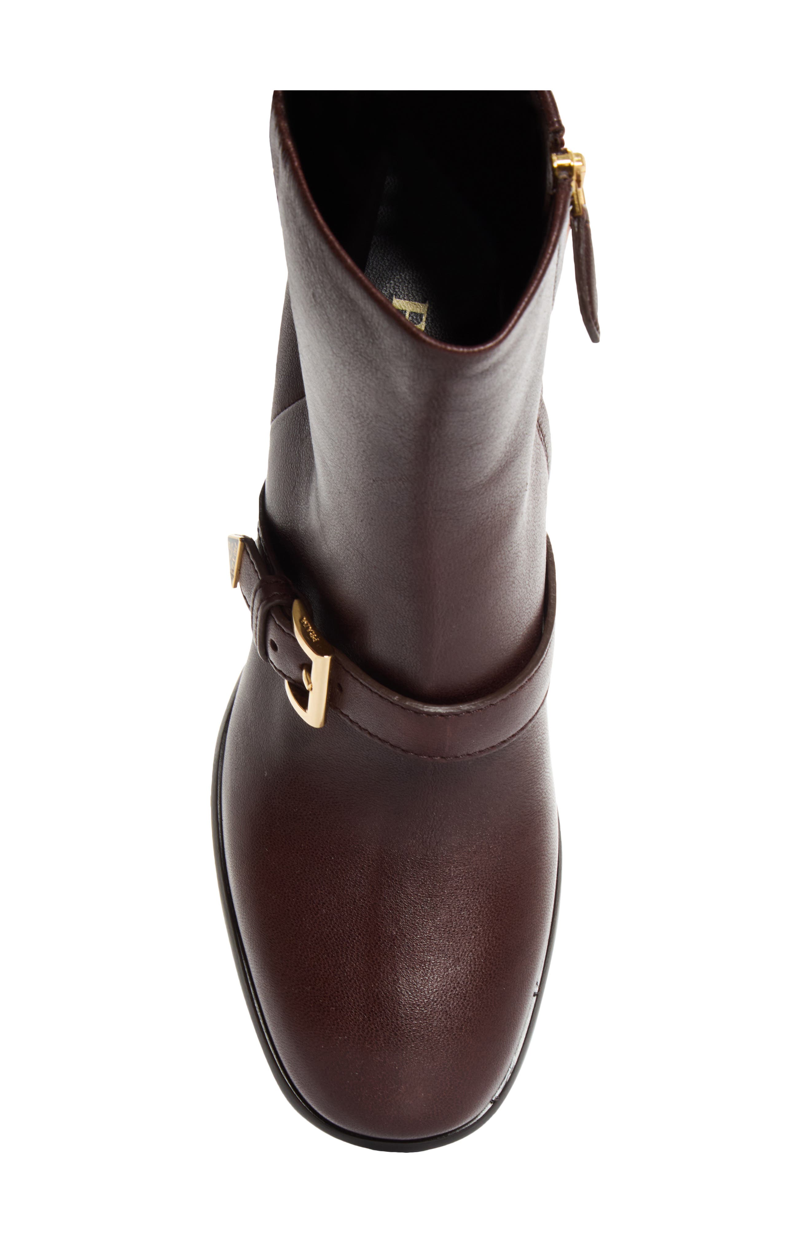 Buckle Block Heel Bootie, Alternate, color, MORO