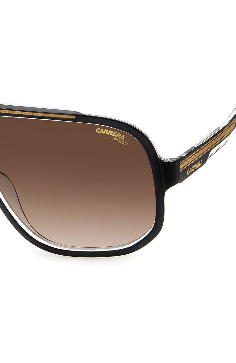 Carrera Eyewear 63mm Oversize Rectangular Navigator Sunglasses, Alternate, color,