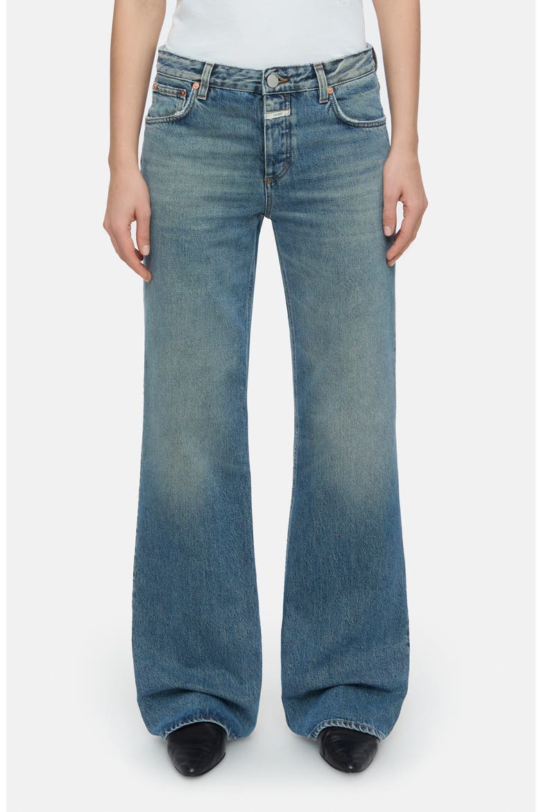 Gillian Wide Leg Jeans, Main, color, MID BLUE