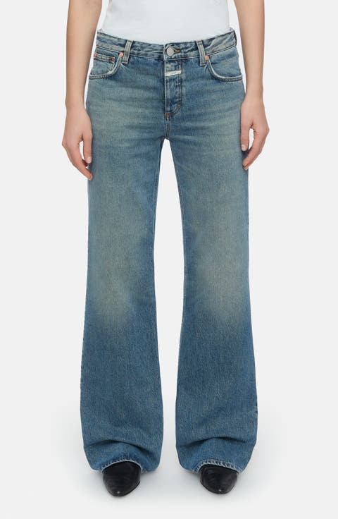 Gillian Wide Leg Jeans (Mid Blue)