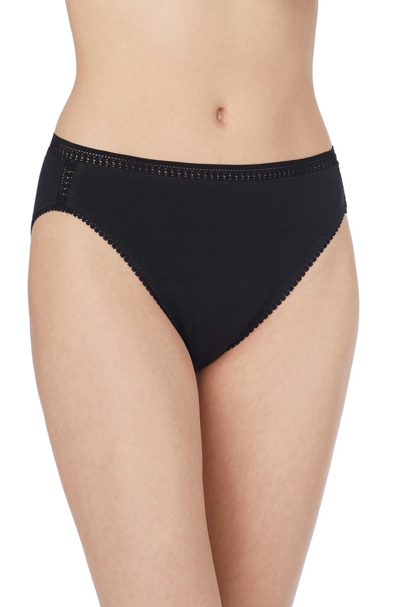 On Gossamer 'Cabana' High Cotton Briefs, Main, color, Black