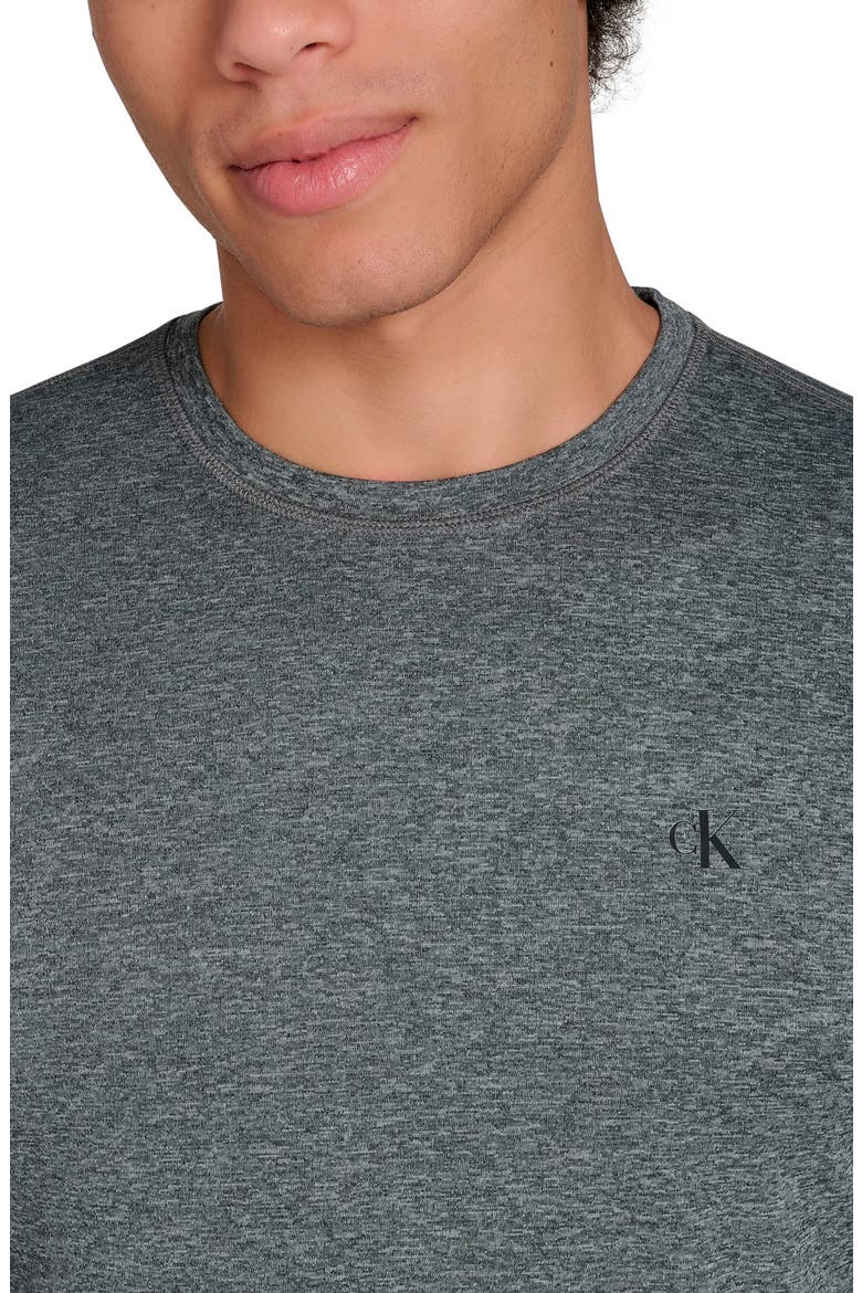 CK Monogram Long Sleeve Rashguard, Alternate, color, GREY HEATHER