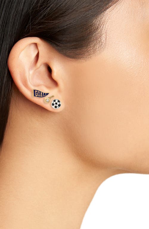 Leith Set Of 6 Soccer Stud Earrings In Multi