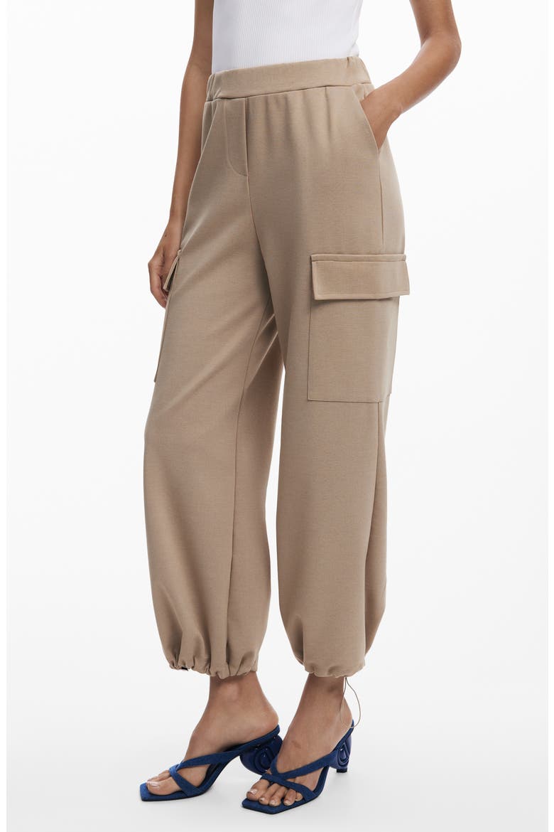Mixed Media Jumpsuit, Alternate, color, BEIGE