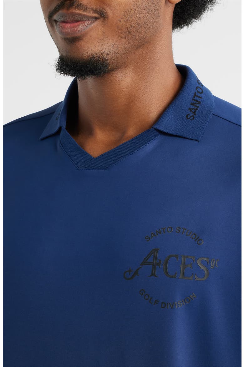 4 Aces Club Graphic Polo, Alternate, color, BLUE