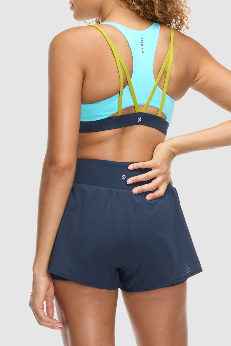 Endurance Light Strappy Fashion Bra, Alternate, color, AQUA SKY