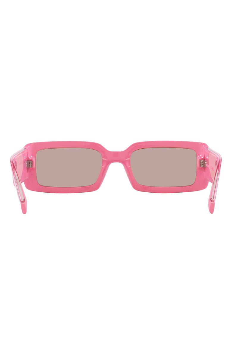 Dolce&Gabbana 53mm Rectangular Sunglasses, Alternate, color, Pink
