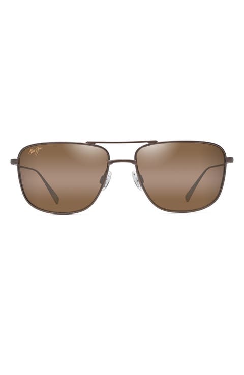 Mikioi 54mm PolarizedPlus2® Aviator Sunglasses