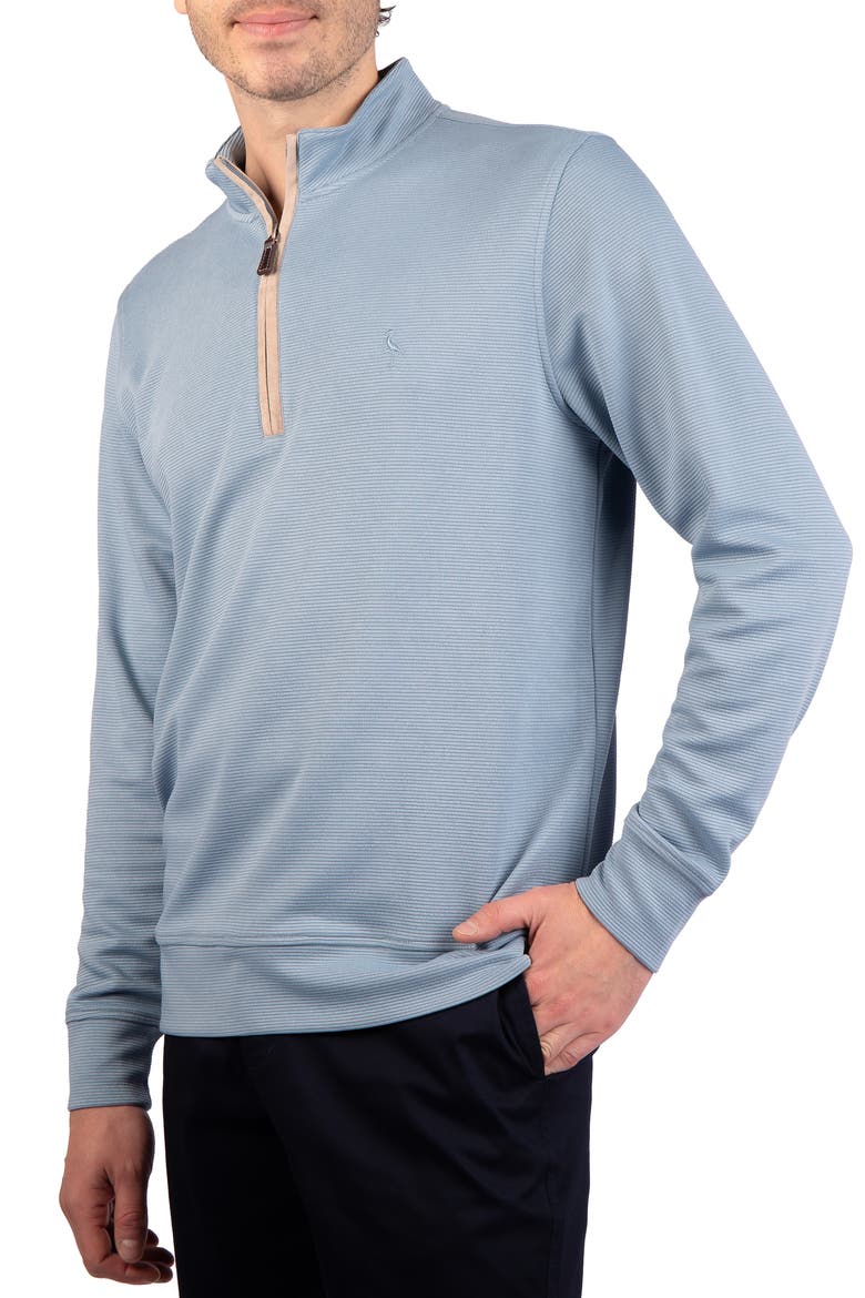 Ottoman Quarter Zip Sweater, Alternate, color, CORNFLOWER BLUE