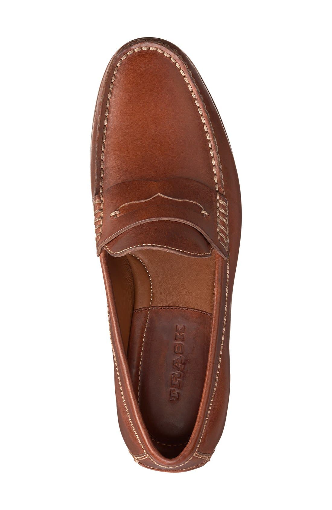 'Sadler' Penny Loafer, Alternate, color, BRANDY
