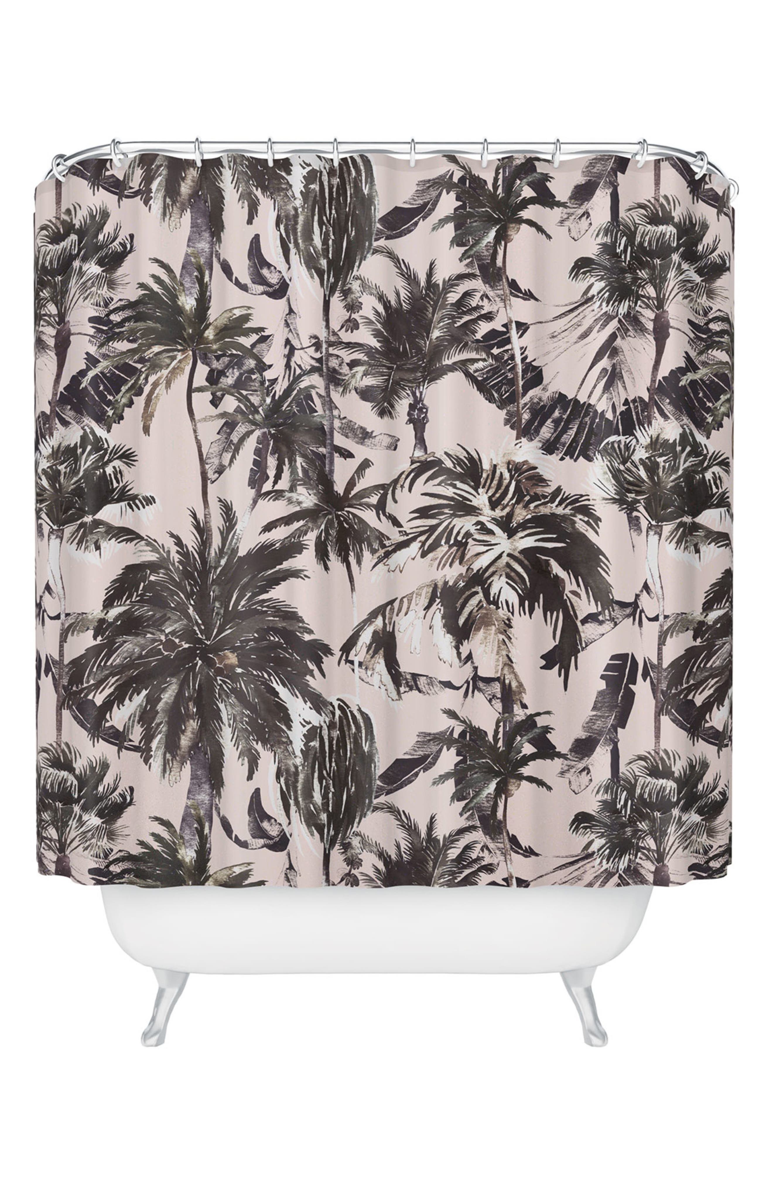 Deny Designs Tropical Palm Tree Print Shower Curtain