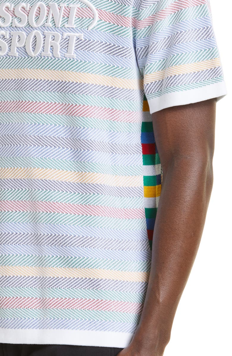 Missoni Logo Stripe Cotton T-Shirt, Alternate, color, 