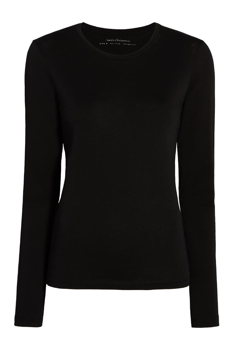 LONG SLEEVE TEE, Alternate, color, BLACK
