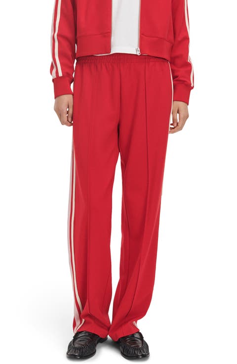 Irina Mid Rise Wide Leg Ponte Track Pants