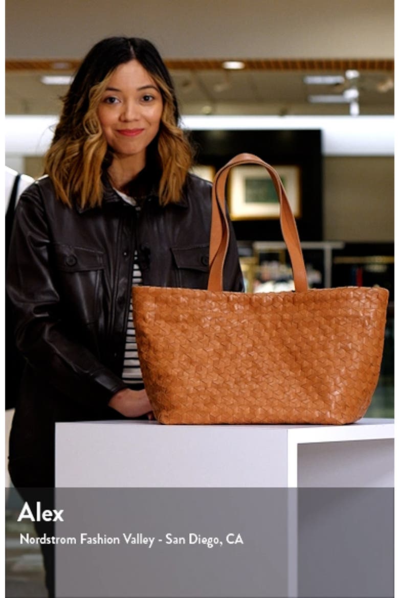 Medium Woven Leather Tote video