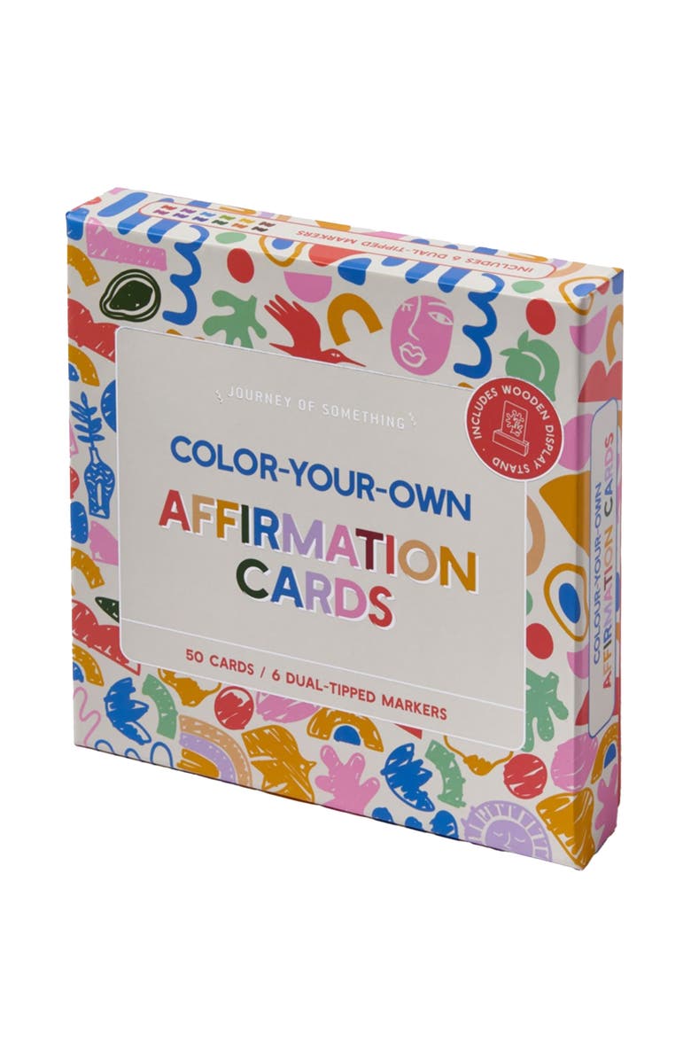 Journey of Something Color Your Own Affirmation Cards, Mindfulness Art Kit, Main, color, 
