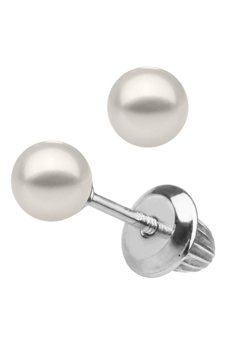 Mignonette Silver & Cultured Pearl Earrings, Alternate, color, 