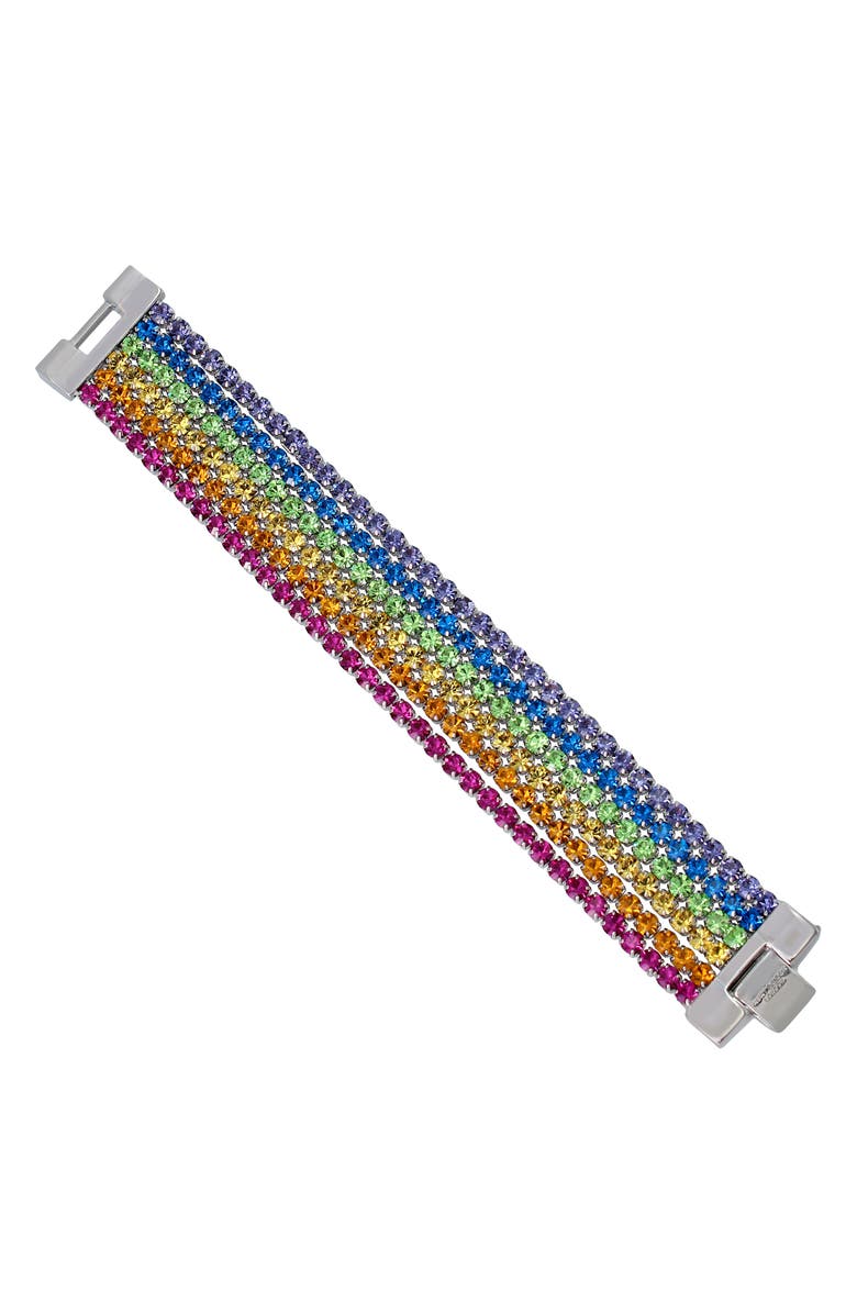 Kurt Geiger London Rainbow Layered Tennis Bracelet, Alternate, color, 