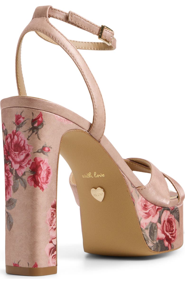 ALDO Rosine Ankle Strap Platform Sandal, Alternate, color, Beige Combo