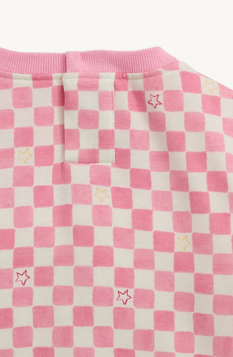 Magnetic Me Checkerboard Brushed Fleece Magnetic Sweatshirt & Joggers Set, Alternate, color, White