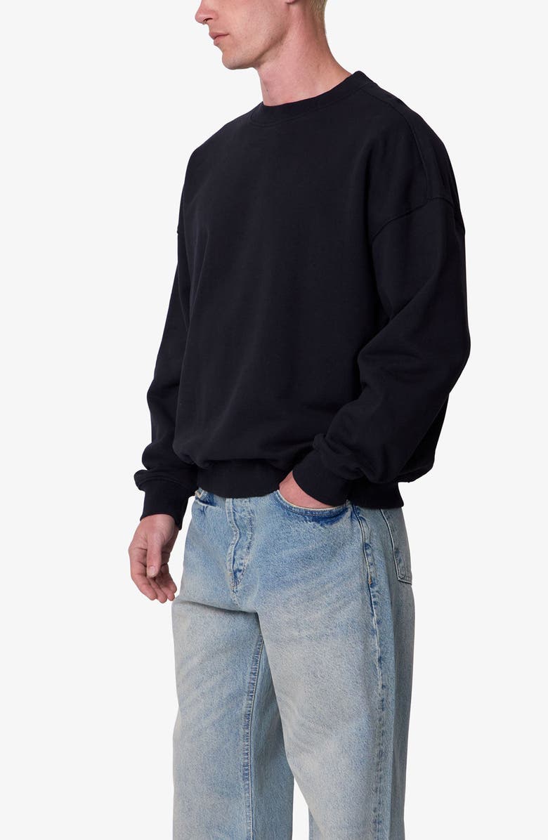 mnml Heavyweight Basic Crewneck Sweatshirt, Alternate, color, Black
