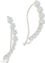 Sterling Forever Brilliant Cubic Zirconia Single Ear Crawler