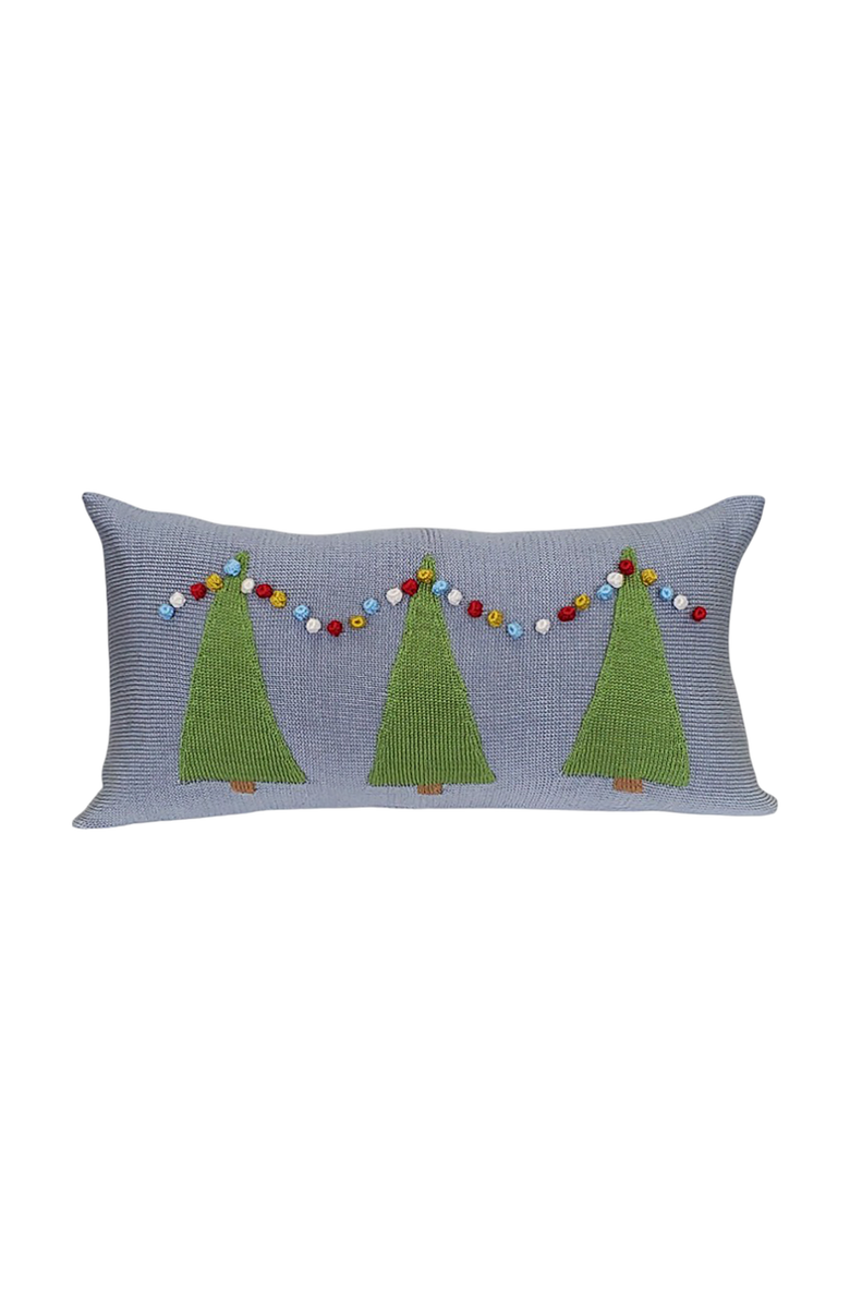 Melange Collection Tree Farm Lumbar Pillow, Main, color, Grey