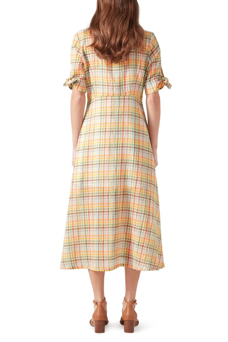Saffron Midi Seersucker Shirtdress, Alternate, color, BLUE MULTI