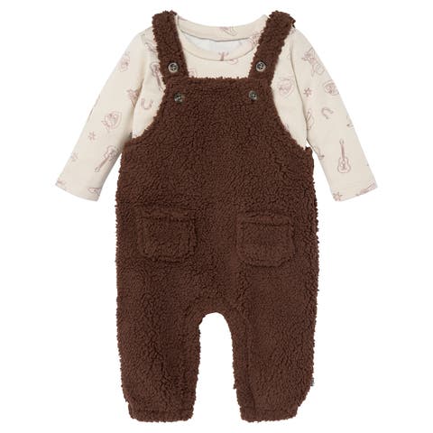 Plush Overall and Long Sleeve Top Set (Baby)