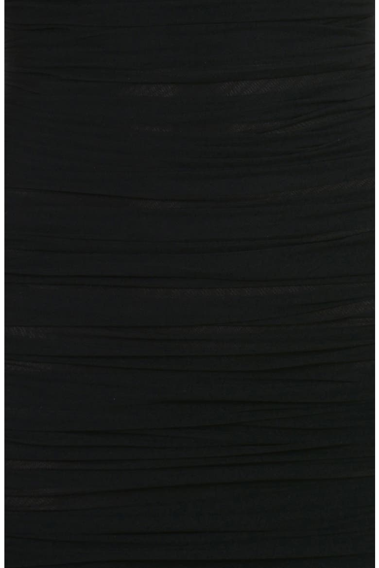 Sirene Ruched Mesh Dress, Alternate, color, BLACK