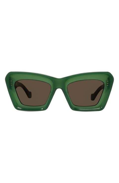 サングラス LOEWE Woman Sunglasses Green LW40088U 98A Loewe Curvy LW40088U 98A Sunglasses - US