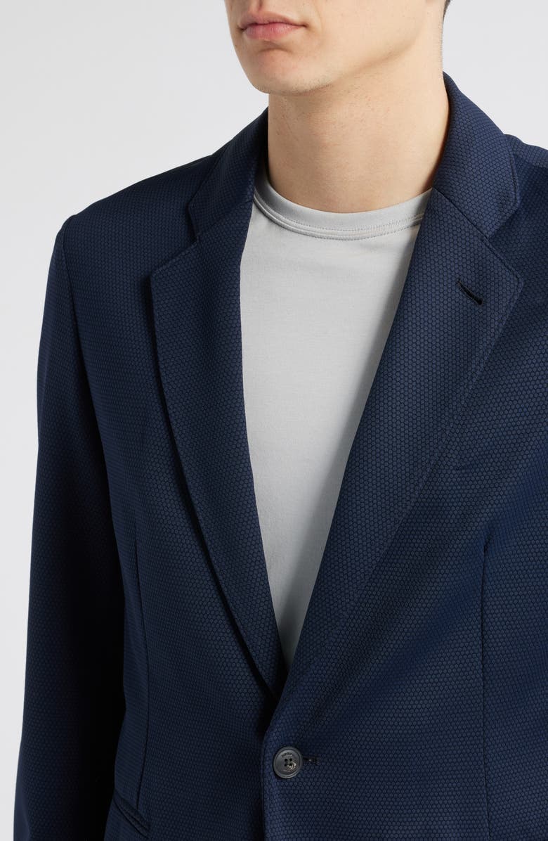 Emporio Armani Rice Stitch Sport Coat, Alternate, color, Solid Blue Navy
