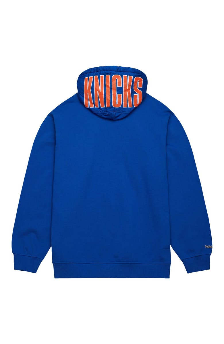 Mitchell & Ness Men's Mitchell & Ness Blue New York Knicks Team OG 2.0 Vintage Logo Fleece Pullover Hoodie, Alternate, color,