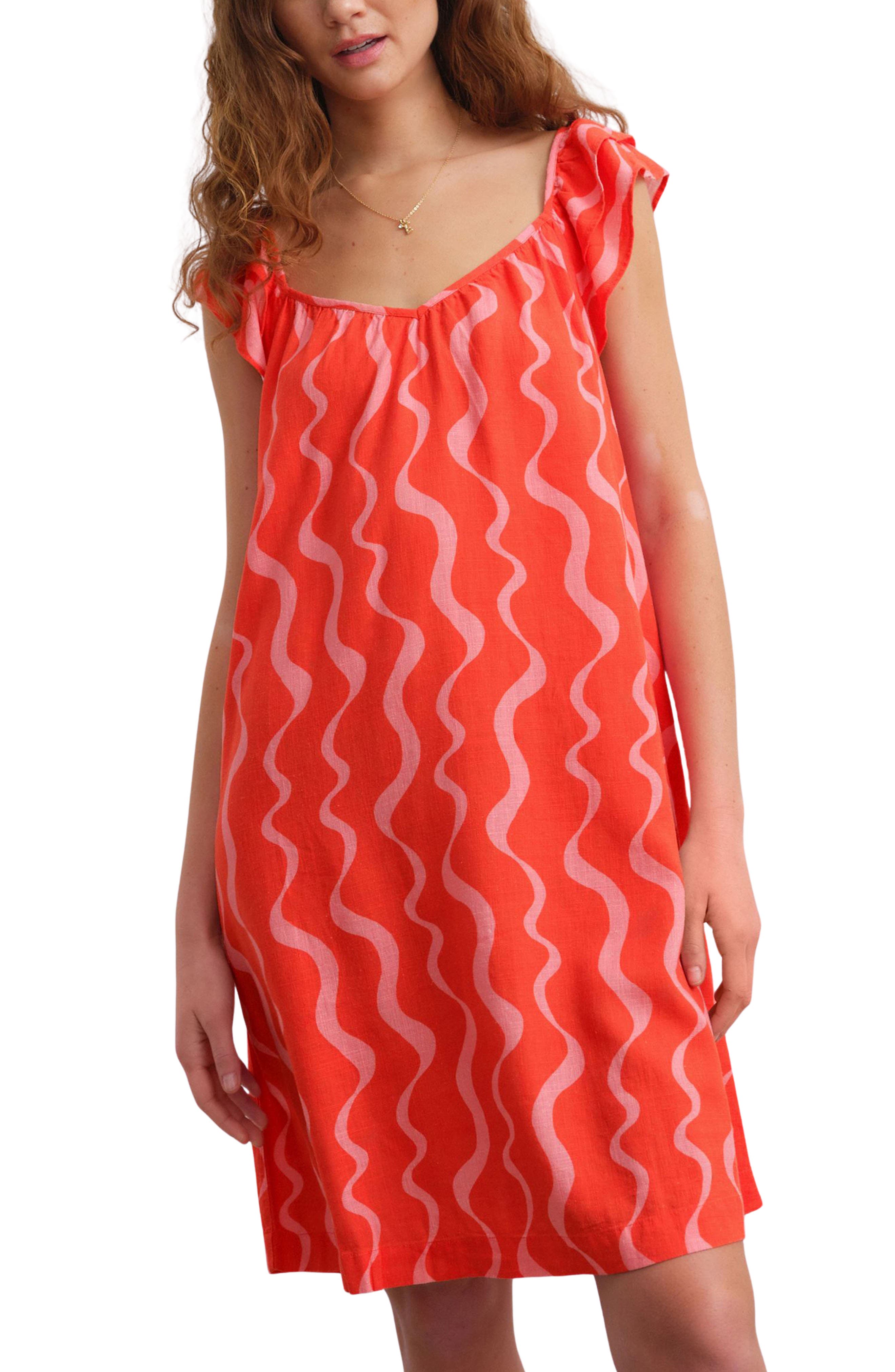 Ruffle Cap Sleeve Dress